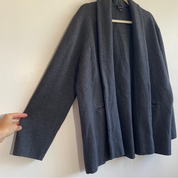 J. Crew Camille Sweater Blazer Shawl Collar Jacket XL merino wool open Sophie - Picture 5 of 12